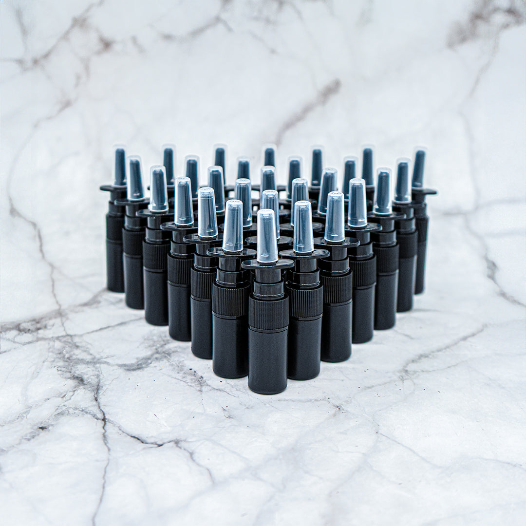 Black 5ml Empty Nasal Spray Bottles Group Image
